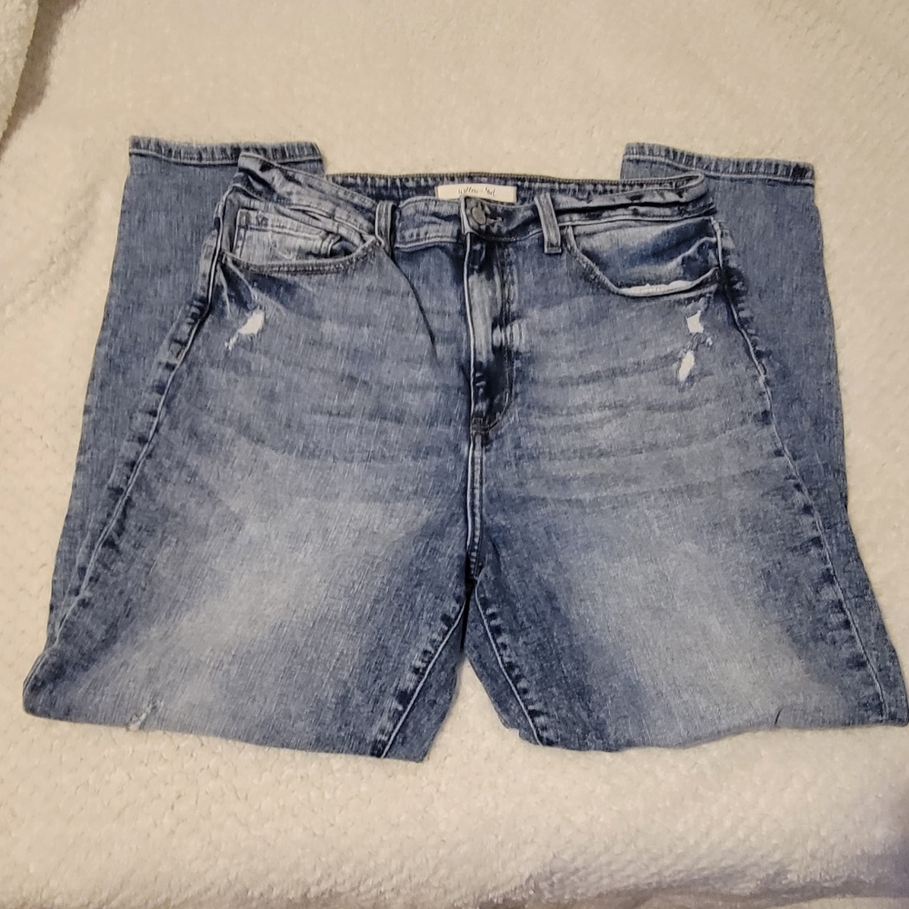 Buckle Distressed Blue Skinny Jeans